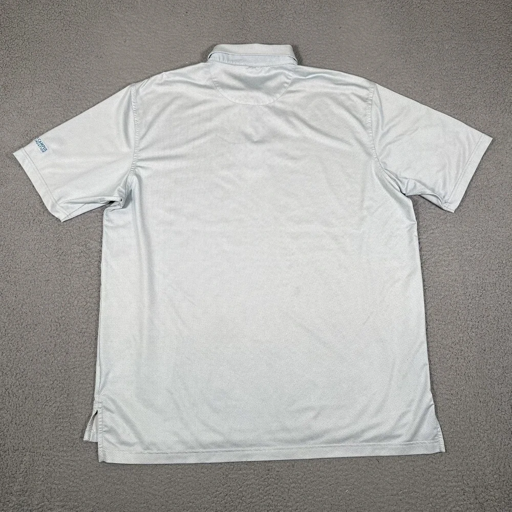 Peter‎ Millar Shirt Mens XL Blue Polka Dot Summer Comfort Golf Polo Logo Preppy
